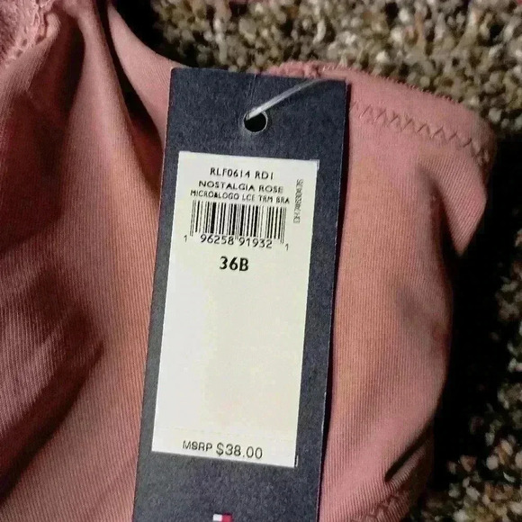 NWT TOMMY HILFIGER Lace Butterly Pink bra (#256) - Picture 4 of 4